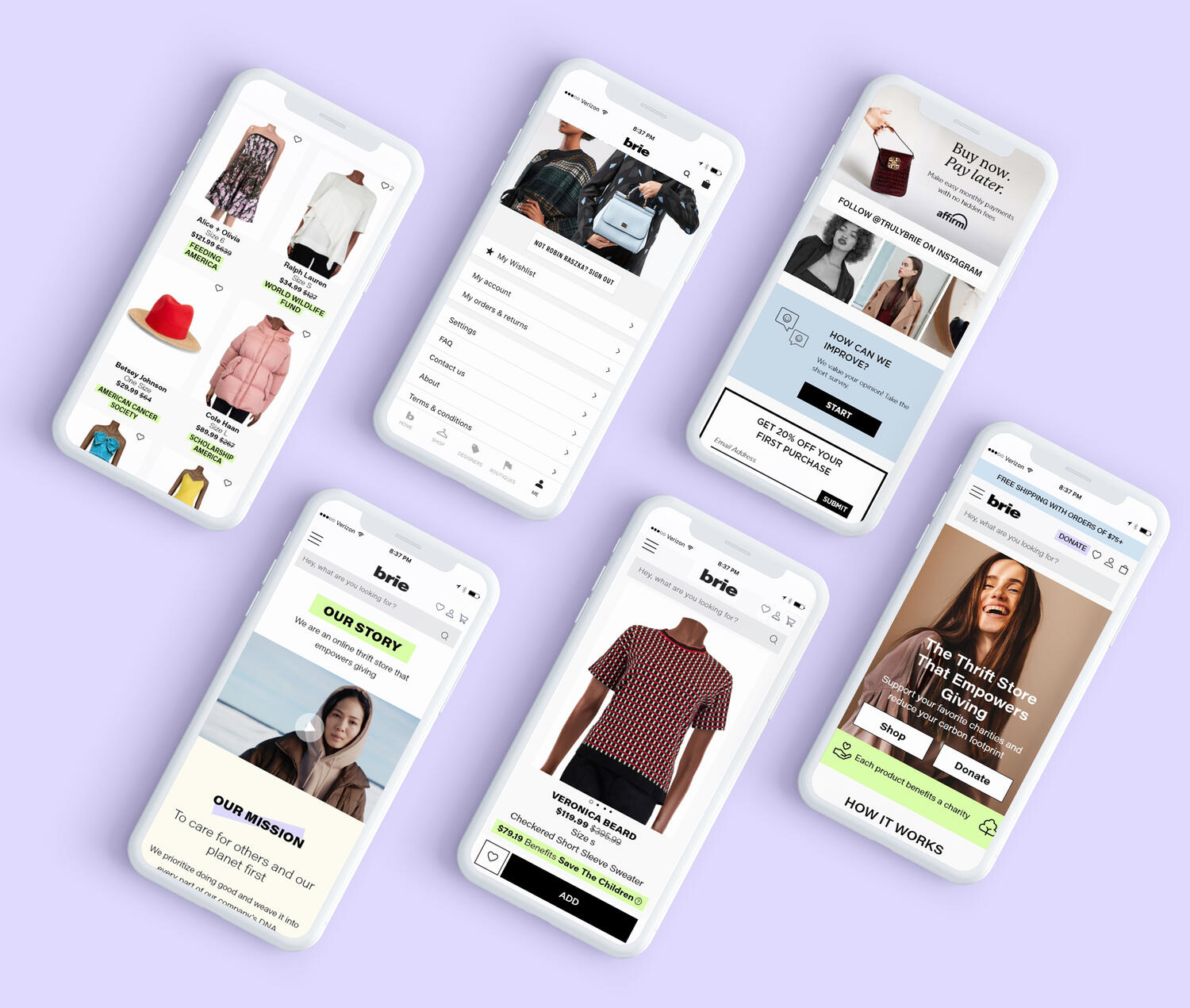 Brie Platform on iPhone Screens